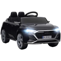 Qaba 12V Battery Powered Kids Electric Car, Audi Q8 etron Sportback Licensed Ride on Car w/ Remote Control, Black(m-11)