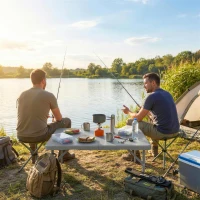 Outsunny Folding Picnic Table Heavy Duty Camping Table 34" x 34", Indoor Outdoor Use for Picnic, Beach, BBQ, Grey(m-7)