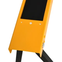 HOMCOM 2PCS Saw Horse Twin Pack Folding Workbench Metal Trestle Stands with Non-slip EVA Surface Orange(m-10)