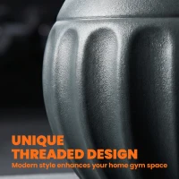 Soozier Kettlebell, 26 lbs Kettle Bell with Non-Slip Handle for Home Gym, Weight Lifting and Strength Training, Grey(m-5)