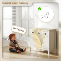 HOMCOM Sideboard Buffet Cabinet, 40" Kitchen Coffee Bar Cabinet with 3 Drawers and 2 Adjustable Shelves, White(m-7)