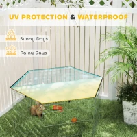 PawHut Foldable Pet Playpen with Top Cover, Portable Heavy Duty Dog Pen for Dogs, Cats, Chickens, Rabbits, 6 Pannels Dog Fence Outdoor/Indoor(m-6)