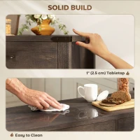 HOMCOM Sideboard Buffet Cabinet, Farmhouse Kitchen Storage Cabinet w/ 2 Drawers and Shelves for Living Room, Entryway(m-6)