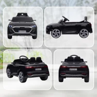 Qaba 12V Battery Powered Kids Electric Car, Audi Q8 etron Sportback Licensed Ride on Car w/ Remote Control, Black(m-10)