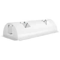 Outsunny Portable Mini Greenhouse, Tunnel Growing Tent with 5 Mesh Windows and Steel Frame,7' x 3' x 2', White(m-11)