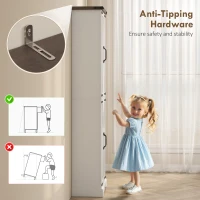 HOMCOM 72" Pantry Cabinet, Farmhouse Freestanding Kitchen Storage Cabinet with Adjustable Shelves for Dining Room, White(m-7)