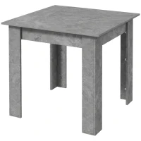 HOMCOM Square Dining Table, Modern Dining Room Table with Faux Cement Effect, Space Saving Small Kitchen Table, Cement Grey(m-2)