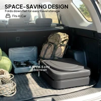 Outsunny Portable Toilet for Adults Foldable Porta Potty 12 Coagulant Packets for Camping Travel RV Outdoor Use(m-5)