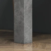 HOMCOM Square Dining Table, Modern Dining Room Table with Faux Cement Effect, Space Saving Small Kitchen Table, Cement Grey(m-7)