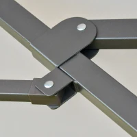 Outsunny 15' Outdoor Patio Umbrella with Twin Canopy Sunshade Steel Table Umbrella w/ Lift Crank, Cross base, Sandbag, Light Grey(m-10)