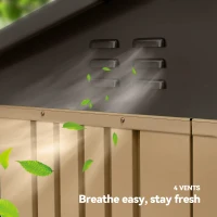 Outsunny 6.5' x 4'  Outdoor Storage Shed, Metal Garden Shed with Lockable Double Doors, 4 Vents, Yellow(m-6)