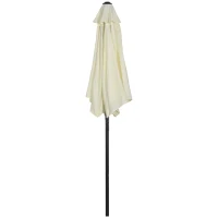 Outsunny 6.6FT Patio Umbrella, Outdoor Parasol with 6 Solid Ribs, Cream White(m-2)