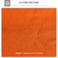 Outsunny 10' x 10' Square Gazebo Canopy Replacement UV Protected Top Cover Sun Shade Orange(m-5)