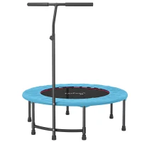 Soozier 39" Mini Exercise Trampoline w/ Adjustable T-Bar Indoor Fitness Rebounder Blue(m-11)