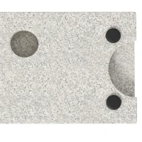 Outsunny 55 lbs Half Granite Parasol Base, Outdoor Umbrella Stand Weight for 1.3", 1.5", 1.9" Umbrella Poles, Grey(m-7)