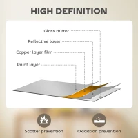 HOMCOM 30" x 40" Bathroom Mirror for Wall, Rectangular Mirror for Living Room, Bedroom, Entryway, Black(m-6)