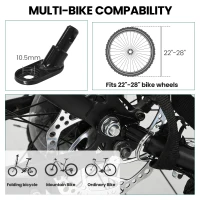 Soozier Bike Cargo Trailer, Bicycle Trailer Wagon Cart with Quick Release 16" Pneumatic Wheels, Aluminum Rims, Red Flag, Gray(m-8)