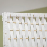 HOMCOM 4 Panel Room Divider with Shelves, 6 FT Freestanding Folding Privacy Screen, Partition Wall Divider for Bedroom, White(m-9)