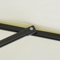 Outsunny 6.6FT Patio Umbrella, Outdoor Parasol with 6 Solid Ribs, Cream White(m-10)