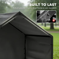 PawHut Dog Shade Shelter Outdoor, Dog House Outside with Canopy, Pet Tent for Small Medium Large Breeds(m-4)