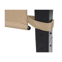 Outsunny 10' x 8' Outdoor Pergola Garden Gazebo with Two Adjustable Side Canopy Overhead Sun Shade Backyard Canopy Cover Khaki(m-9)