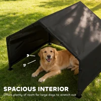 PawHut Dog Shade Shelter Outdoor, Dog House Outside with Canopy, Pet Tent for Small Medium Large Breeds(m-7)