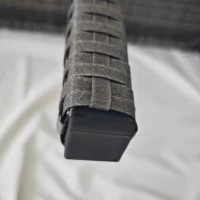 Outsunny Half Round Side Table, PE Rattan Coffee Table with Metal Frame for Patio, Garden, Balcony, Grey(m-7)