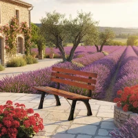 Outsunny 47 Inch Outdoor Garden Bench, Aluminum Wood Patio Loveseat with Slatted Seat Back, 528 lbs. for Porch, Park, Coffee(m-9)