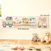 Qaba Wall Busy Board, 5 Activities Sensory Wall Toy for Playroom Nursery Classroom, for Kids 3+ Years(m-3)