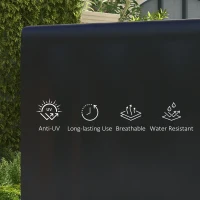 Outsunny 3-Seater Patio Swing Cover, Outdoor Garden Furniture Protection, 85" x 61" x 59", Black(m-4)