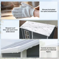 Outsunny 6' x 4' Outdoor Storage Shed, Plastic Shed with Floor, Window, Lockable Door and Vents for Outdoor Patio Storage, Gray(m-7)