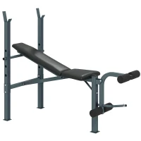 Soozier Incline Decline Weight Bench with Leg Extension and Barbell Rack, Adjustable Bench Press Weight Lifting Bench(m-11)