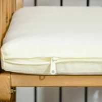 Outsunny Outdoor Wood Loveseat with Middle Table, Garden Table and Chairs Set with Cushions and Umbrella Hole, 2-Seater Outdoor Furniture Set for Balcony, Patio, Brown(m-10)