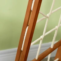 Qaba 6-in-1 Kids Indoor Playground Jungle Gym with Slide, Climbing Wall, Rope Climber, Monkey Bars, Swing, Ladder, Toddler Climbing Toys for 3-10 Years Old(m-9)