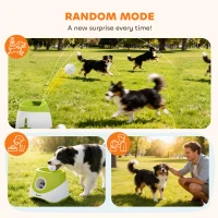 PawHut Automatic Dog Ball Launcher with 5 ETPU Balls 2.3", 3 Distance Settings 20ft, 33ft, 46ft, Green(m-7)