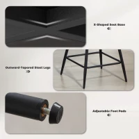 HOMCOM 26" Counter Height Barstools Set of 2, Upholstered Swivel Bar Stools with Backrests and Armrests, Cream White(m-6)