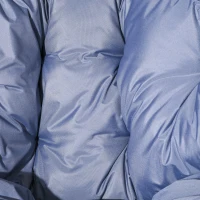 Outsunny Wicker Egg Chair Outdoor Indoor Rattan Oversized Patio Lounge Chair with 5.5" Cushions and Headrest, Grey(m-9)