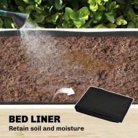 Outsunny 2-Tier Raised Garden Bed with Trellis, Elevated Planter Box for Climbing Plants, Natural(m-7)