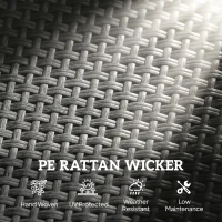 Outsunny Double Outdoor Glider Egg Chair, Outdoor Loveseat Glider with Cushions and Pillows, Dark Grey(m-6)