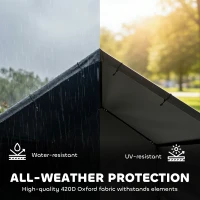 PawHut Dog Shade Shelter Outdoor, Dog House Outside with Canopy, Pet Tent for Small Medium Large Breeds(m-5)