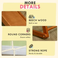 Qaba 6-in-1 Kids Indoor Playground Jungle Gym with Slide, Climbing Wall, Rope Climber, Monkey Bars, Swing, Ladder, Toddler Climbing Toys for 3-10 Years Old(m-6)