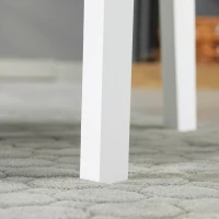 HOMCOM Dining Chairs Set of 2, Kitchen Chair with Slat Back, Pine Wood Structure for Living Room and Dining Room, White(m-9)