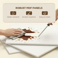 HOMCOM 5-Tier Bookshelf, S Shaped Geometric Bookcase with 15 Compartments, White Wood Grain(m-6)