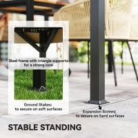 Outsunny 10' x 12' Outdoor Patio Gazebo, Soft Top Gazebo Canopy Shelter with Curtains, Netting, Steel Frame, Hooks, Khaki(m-7)