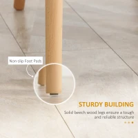 HOMCOM Dining Chairs Set of 4, Modern Kitchen Chair with Slatted Back, PP Seat, Beechwood Legs for Living Room, Black(m-6)