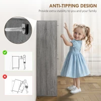 HOMCOM Shoe Storage Cabinet with 4 Flip Drawers, Narrow and Slim, 12-20 Pair of Shoes Organizer for Hallway, Entryway, Grey(m-7)