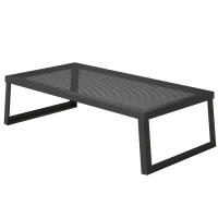 Outsunny Folding Campfire Grill, 36" x 18" Heavy Duty Carbon Steel Grill Grate with Folding Legs, Black(m-2)