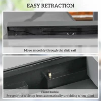 Outsunny Extendable Patio Dining Table, Tempered Glass Aluminum Outdoor Table for Garden Lawn Backyard, Clear(m-5)