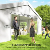 Outsunny 20' x 40' Party Tent, Outdoor Canopy Tent with 12 Removable Window Sidewalls for Parties, Wedding, Events, BBQ(m-6)