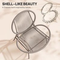 Outsunny Rattan Bistro Set, 3 Pieces Wicker Patio Furniture Set, Acapulco Chairs and Steel Table for Porch, Balcony, Light Grey(m-4)